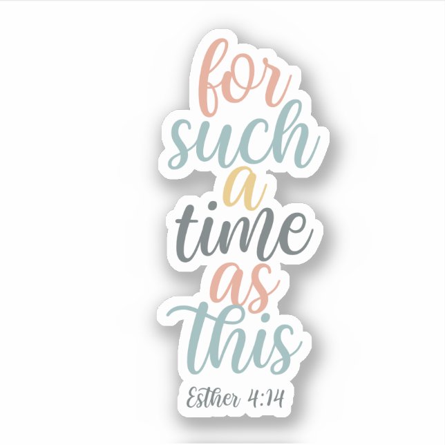 Sticker Verset de la Bible chrétienne | Pour un temps comm (Devant)