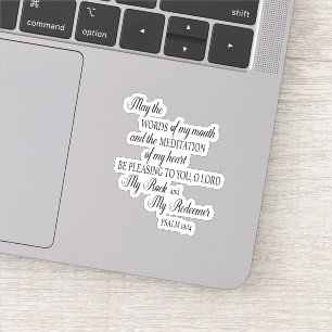 Sticker Verset de la Bible chrétienne Que les paroles de m