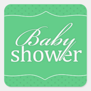 Sticker vert baby shower
