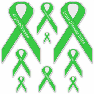 Sticker [Vert de chaux] Lyme, DM, ruban de conscience de