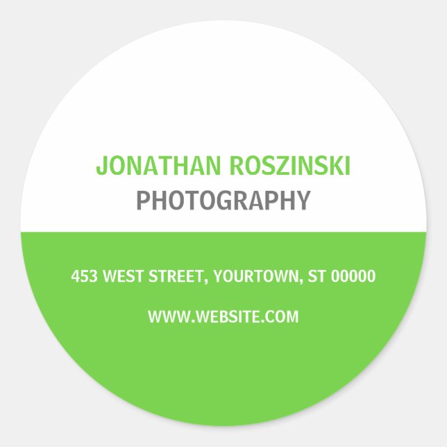 Sticker vert texte simple (Devant)