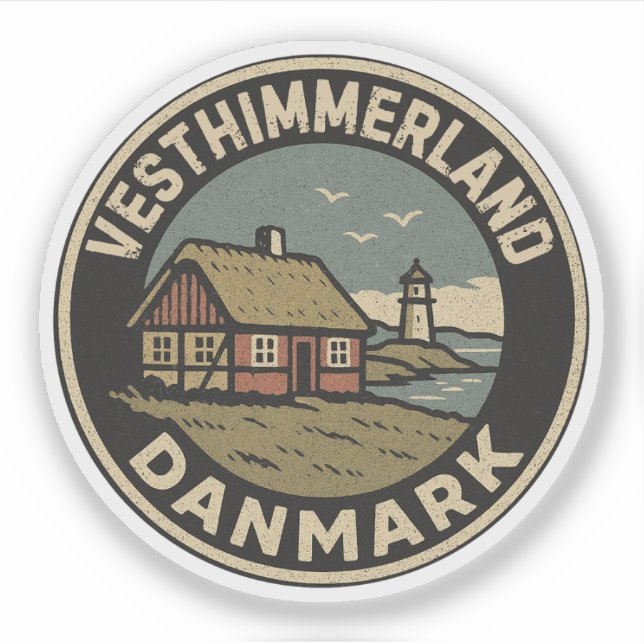 Sticker Vesthimmerland, Danemark Danemark  (Devant)