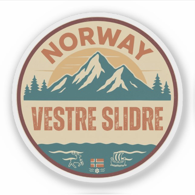 Sticker Vestre Slidre, Norge Norvège (Devant)