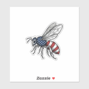 Sticker Vêtement graphique vectoriel abeille patriotique v