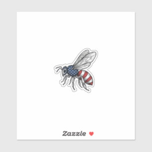 Sticker Vêtement graphique vectoriel abeille patriotique v