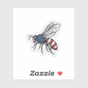 Sticker Vêtement graphique vectoriel abeille patriotique v