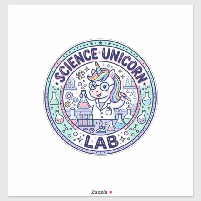 Sticker Vêtements d'application prêts Unicorn Science Unic (Feuille)