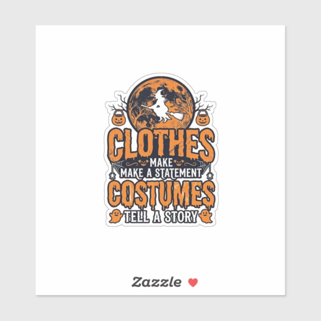 Sticker Vêtements Halloween Vintage Chemise Déclaration de (Feuille)