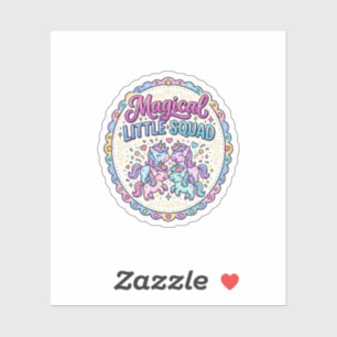 Sticker Vêtements Magiques Licorne Petite Équipe POD Prêt