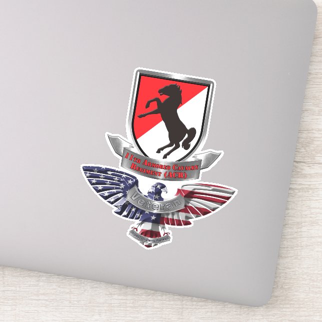 Sticker Vétéran du 11e régiment de cavalerie blindé (Détail)