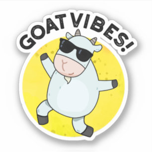 Sticker Vibes de chèvre amusant Good Vibes Animal Pun