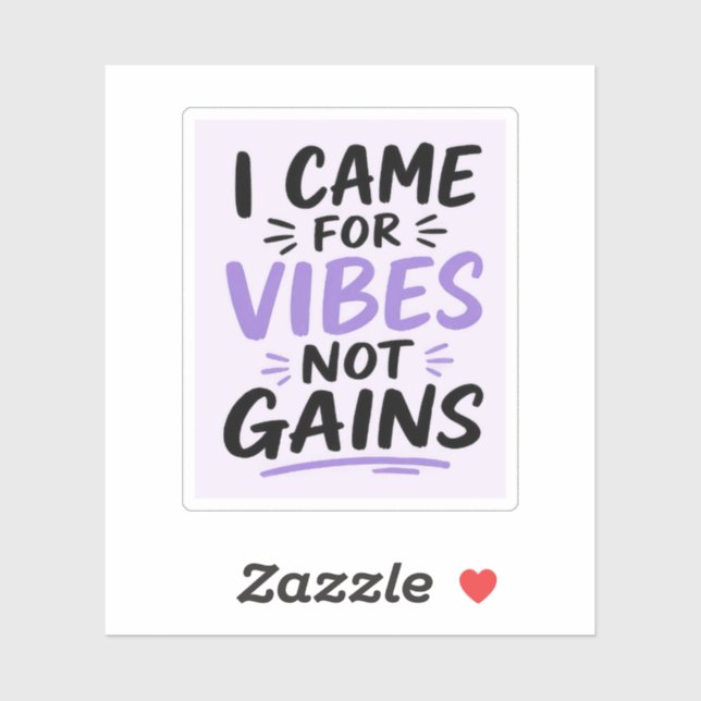 Sticker Vibes de salle de sport (Feuille)