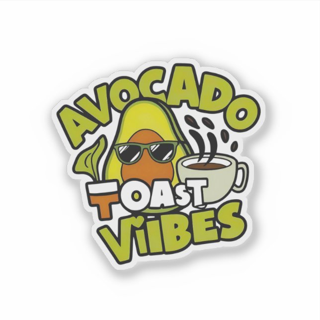 Sticker Vibes de toast Avocado (Devant)