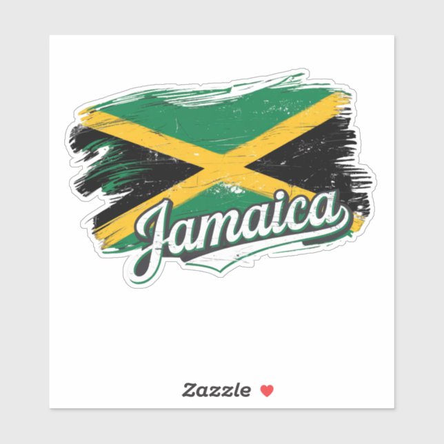 Sticker Vibes de vacances du drapeau jamaïcain Rasta Rasta (Feuille)