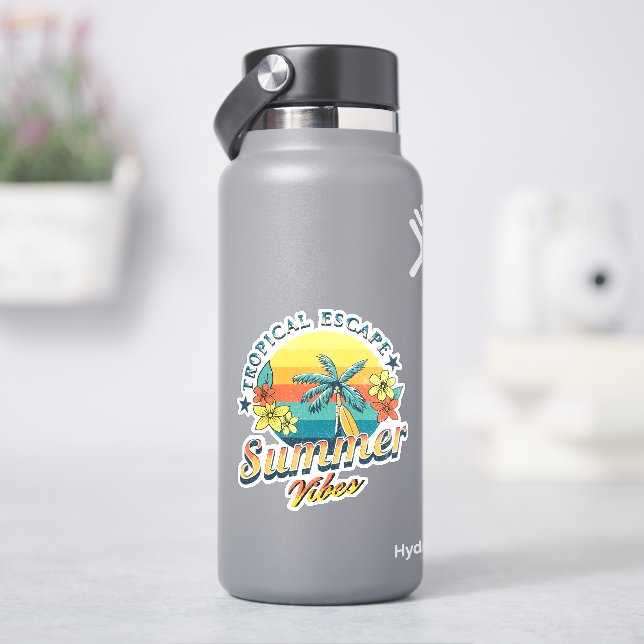 Sticker Vibes d'été - Saut tropical (HydroFlask)