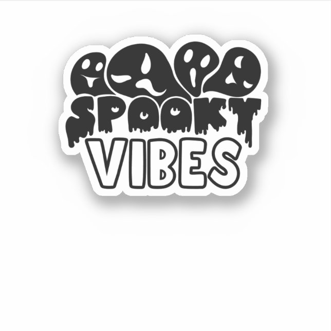 Sticker Vibes Éffrayantes d'Halloween (Devant)