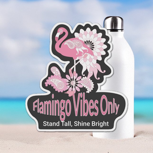 Sticker Vibes Flamant rose uniquement Flamant rose rose bl (Créateur téléchargé)