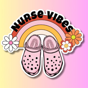 Sticker Vibes infirmières rétro étanche