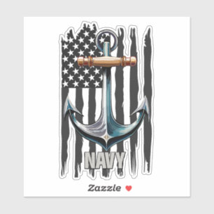Sticker Vibes patriotiques vintages de l'US Navy sur l'Anc