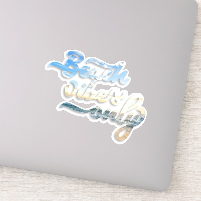 Sticker Vibes Plage seulement Typographie (Détail)