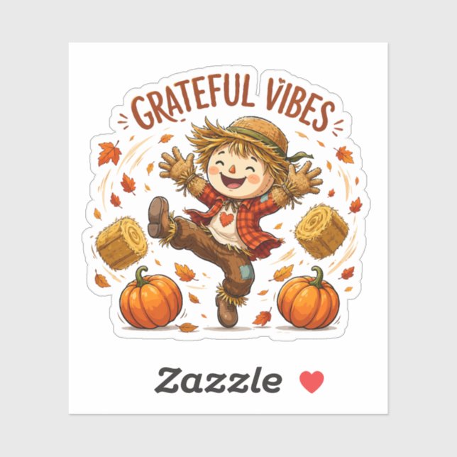 Sticker Vibes reconnaissants Épouvantail Automne (Feuille)