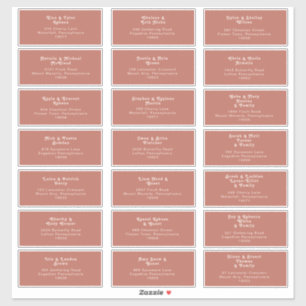 Sticker Vibes rétro simple Vibes Vieux Mariage Rose Adress