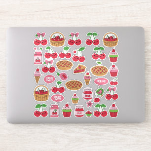 Sticker Vibes Rouges Mignonnes Kawaii Style Fillette Migno