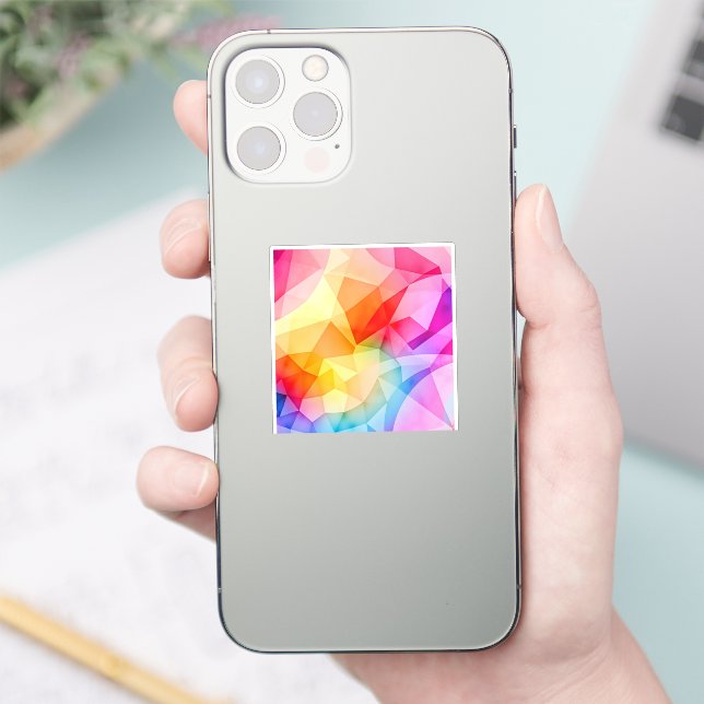 Sticker Vibrant Geometric Abstract (Téléphone)
