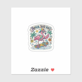 Sticker Vibrant Pink Summer Skater Decal