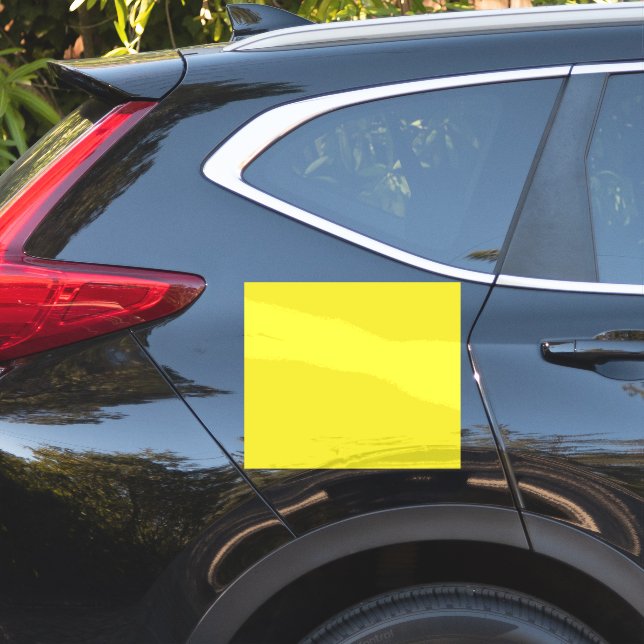 Sticker Vibrant Solid Yellow Background  (Coté voiture)