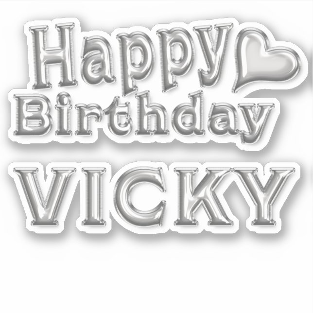 Sticker Vicky Happy Birthday (Devant)