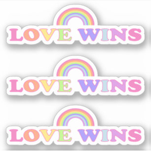 Sticker Victoires d'amour - LGBT/arc-en-ciel de gay pride