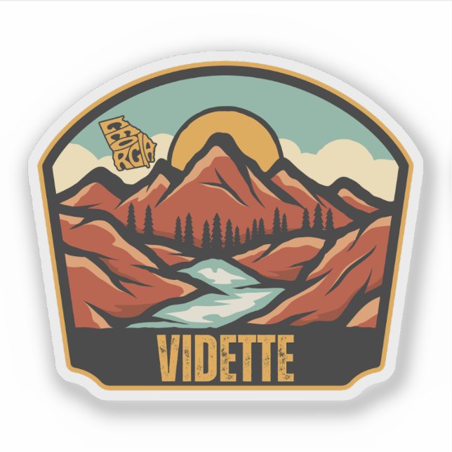 Sticker Vidette, Géorgie (Devant)