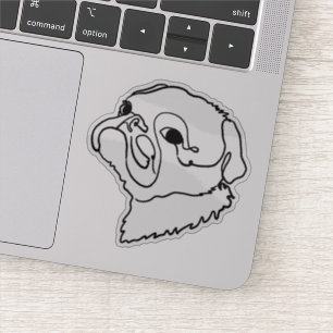 Sticker Vie de carlin dans l'art en ligne