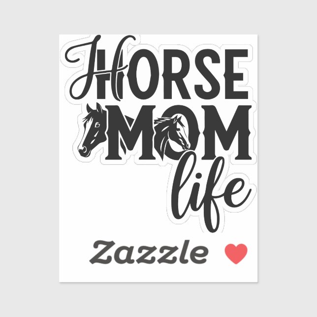 Sticker Vie de maman cheval (Feuille)