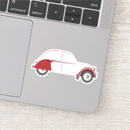 Sticker Vieille 2CV Dolly Rouge