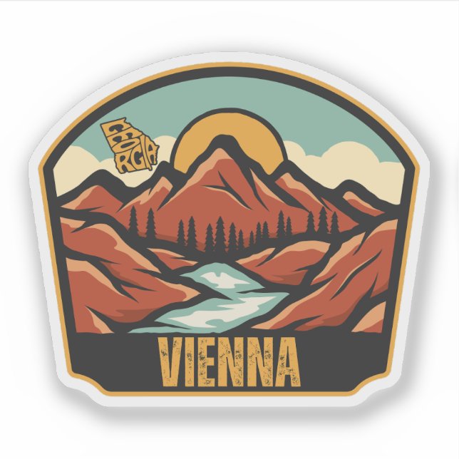 Sticker Vienne, Géorgie (Devant)