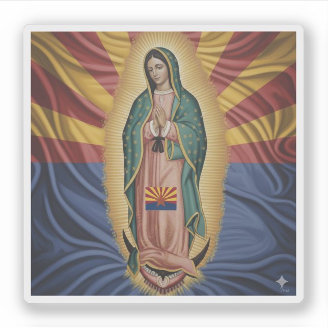 Sticker Vierge de Guadalupe - Arizona (Devant)