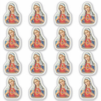 Sticker Vierge Marie Catholique Vintage Vinyl
