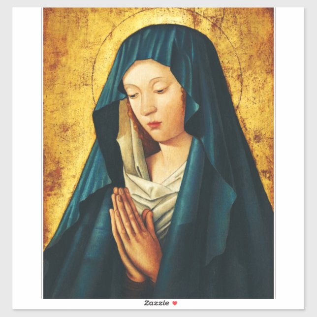 Sticker Vierge Marie Hodegetria Icône Byzantine Catholique (Feuille)