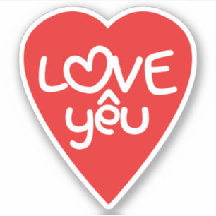 Sticker Vietnamien Valentine ♥ Love Yêu ♥ Asian Wordplay