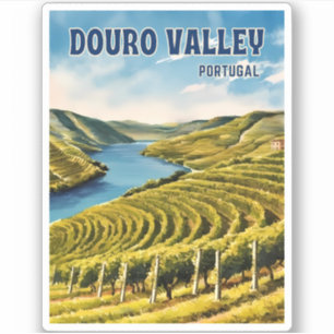 Sticker Vignoble Vintage voyage Douro Valley Portugal