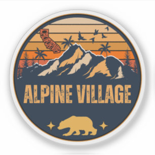 Sticker Village alpin, Californie