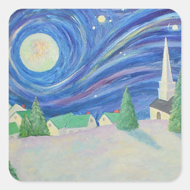 Sticker Village de neige de Noël (Devant)