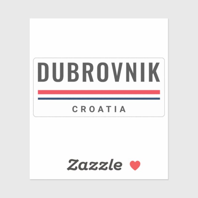 Sticker Ville de Dubrovnik Croatie (Feuille)