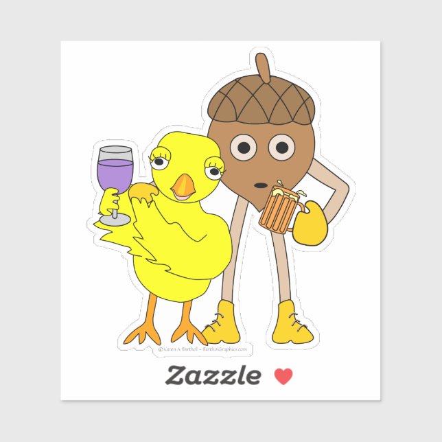 Sticker Vin Chick Beer Nut (Feuille)