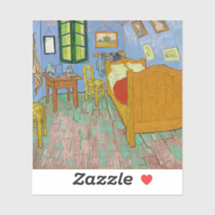 Sticker Vincent Van Gogh. Chambre. Impressionnisme vintage