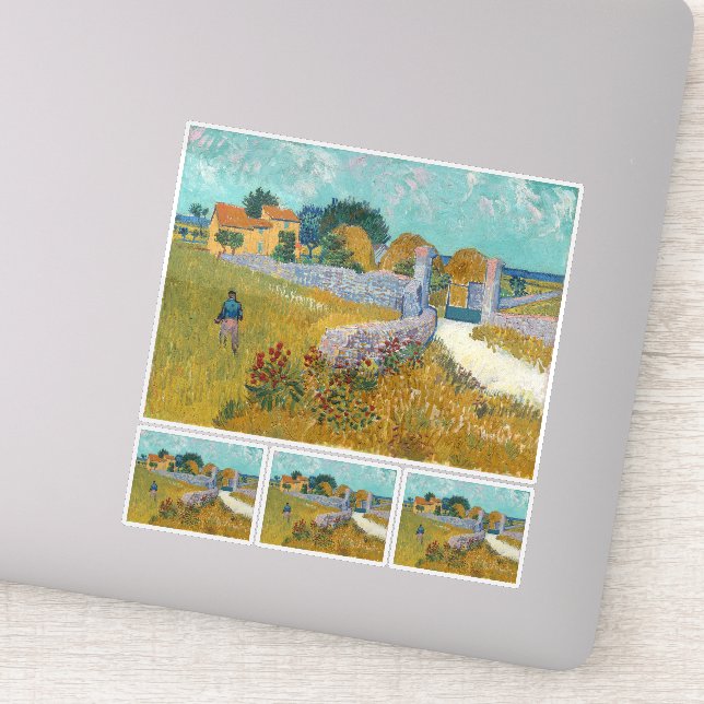 Sticker Vincent Van Gogh, Ferme en Provence (Détail)