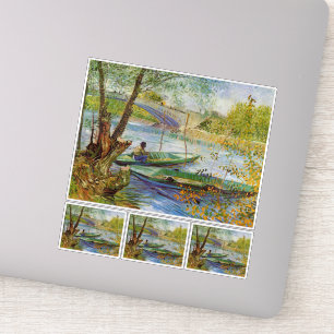 Sticker Vincent Van Gogh, La pêche au printemps