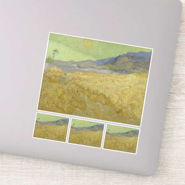 Sticker Vincent Van Gogh, Wheatfield Avec Une Faucheuse (Détail)